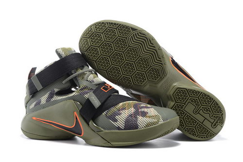 Nike Lebron Soldier 9 Army Black Orange On Sale